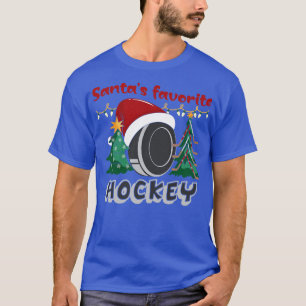 Camiseta Tre de Hóquei de Natal do Jogador de Hóquei Favori