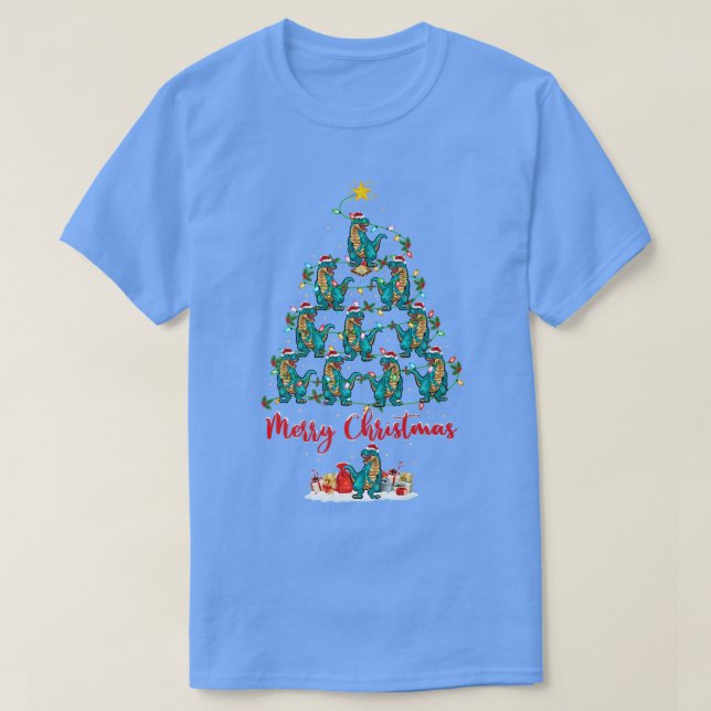 Camiseta TRe Papais noeis de Combinação de Pavimentos de Di (Frente do Design)