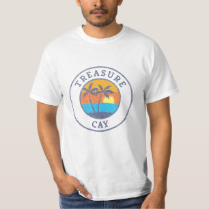 Camiseta Treasure Cay, Bahamas Estilo Clássico Desvanecido