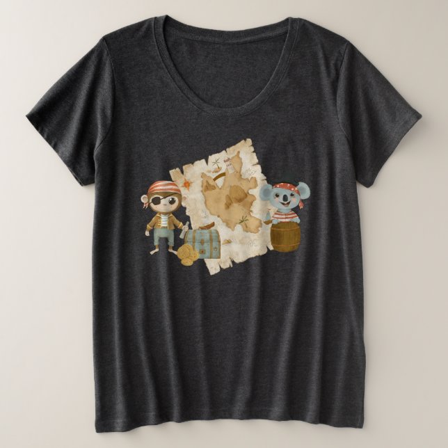Camiseta Treasure Hunter Pirate Birthday (Frente do Design)
