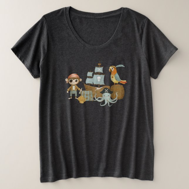 Camiseta Treasure Hunter Pirate Birthday (Frente do Design)