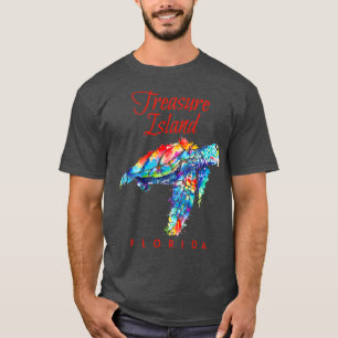 Camiseta Treasure Island Florida Watercolor Sea Turtle