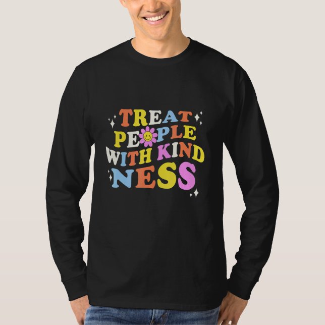Camiseta Treat People With Kindness Retro Awesome Kindness  (Frente)