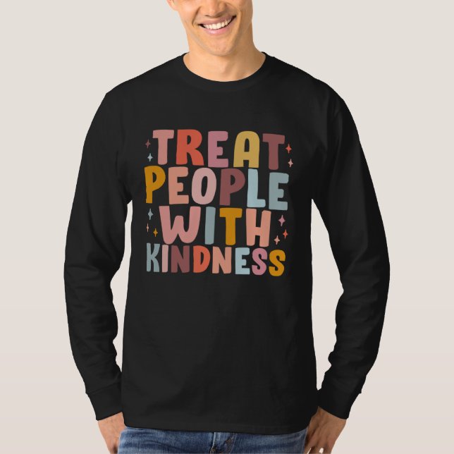 Camiseta Treat People With Kindness Trendy Preppy (Frente)