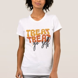 Camiseta Treat Yo Self Self Care Mental Health Retro Typo
