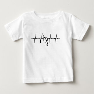 Camiseta Treble Clef Musical Note Music Heart Beat Pulse