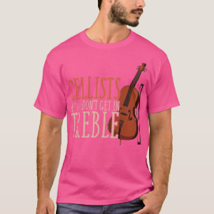 Camiseta Treble Clef Musico Funny Cellist