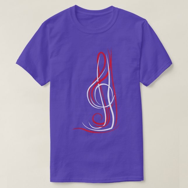 Camiseta Treble Clef Note Music  (Frente do Design)