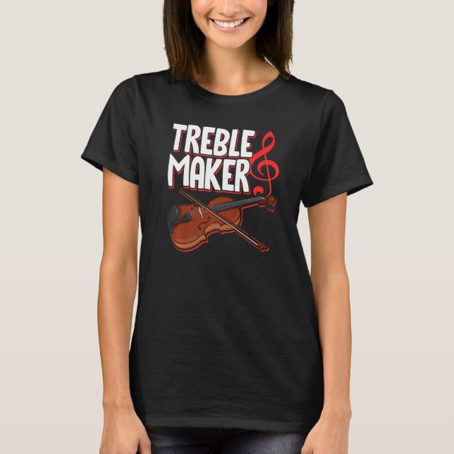 Camiseta Treblemaker Violin String Instrument Musician Musi (Frente)