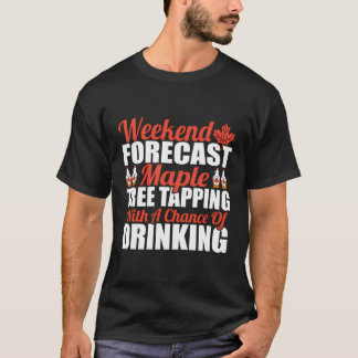 Camiseta Trecho de Mapeamento de Previsão de Fim de Semana