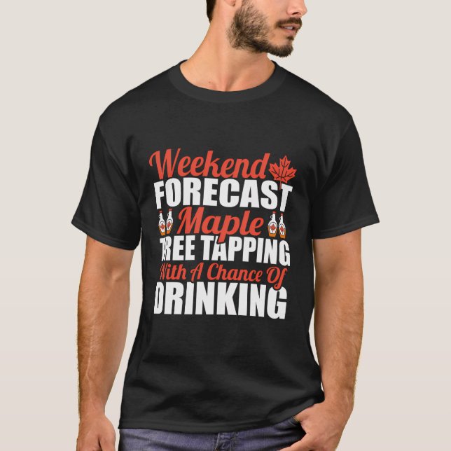 Camiseta Trecho de Mapeamento de Previsão de Fim de Semana (Frente)