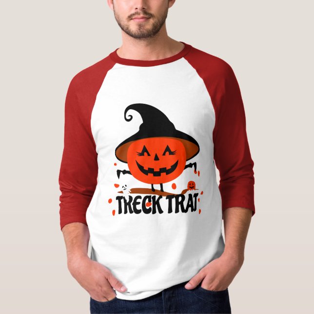 Camiseta Treck Trat Pumpkin sorrindo (Frente)