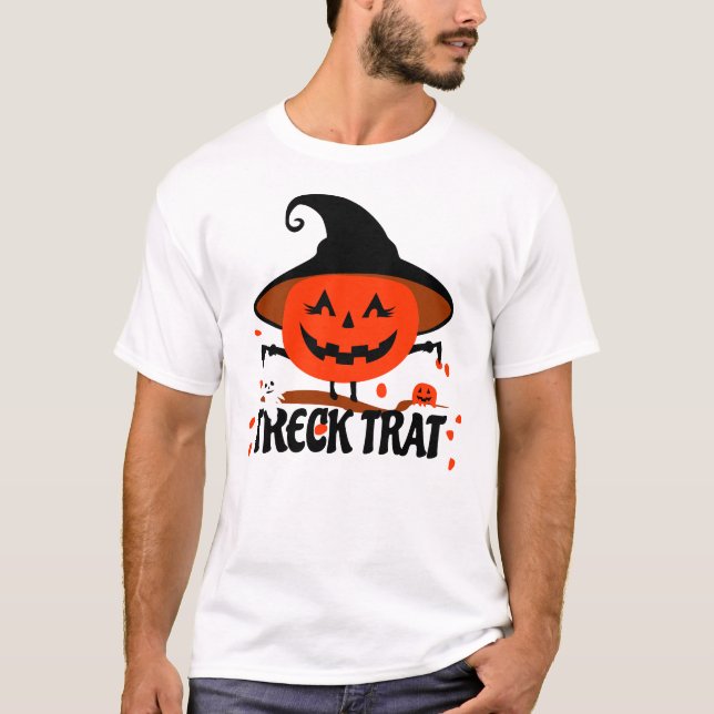 Camiseta Treck Trat Pumpkin sorrindo (Frente)