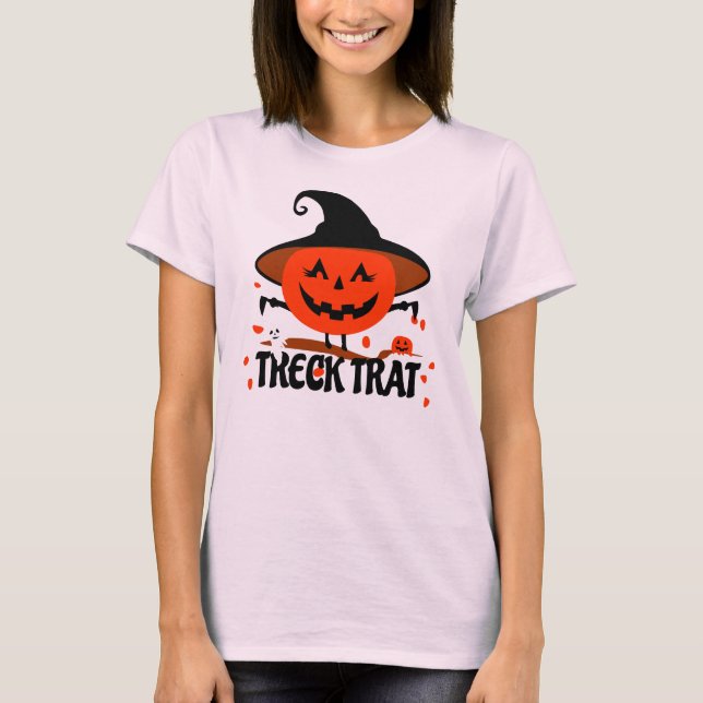 Camiseta Treck Trat Pumpkin sorrindo (Frente)