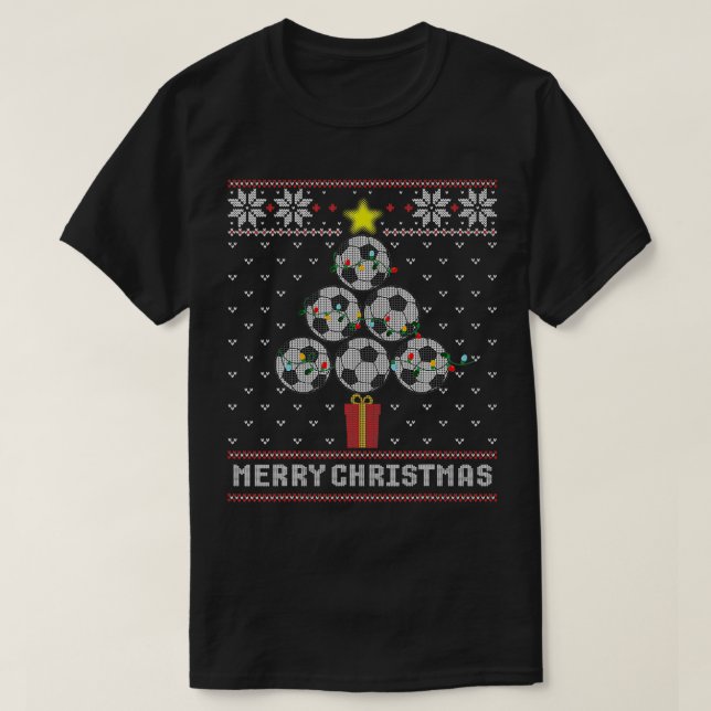 Camiseta Tree Balls Merry Christmas Ugly Sweater (Frente do Design)