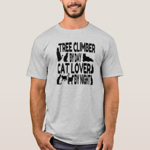 Camiseta Tree Climber Loves Cats