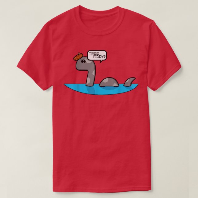 Camiseta Tree Fiddy  Funny Loch Ness Monster Nessie Tee 3  (Frente do Design)