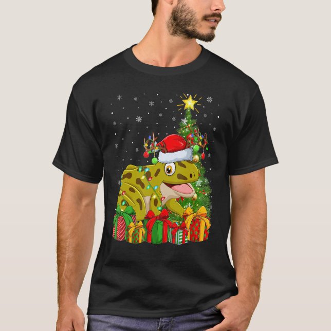 Camiseta Tree Frog   Xmas Holiday Santa Tree Frog Christmas (Frente)