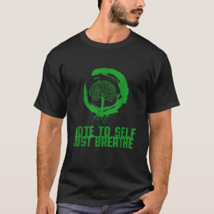 Camiseta Tree Leaf Breathe Zen Yoga Buddha Meditação Chakr