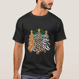 Camiseta Tree Leopard Zebra Giraffe Impressão de presentes