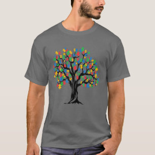 Camiseta Tree Of Life Autism Awareness Month Funny ASD Supp