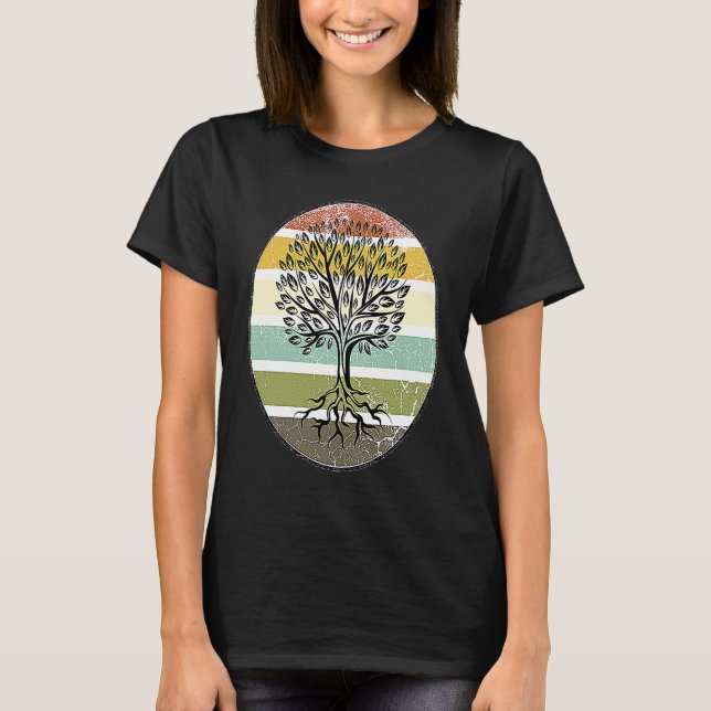 Camiseta Tree of life Retro Nature Outdoor (Frente)