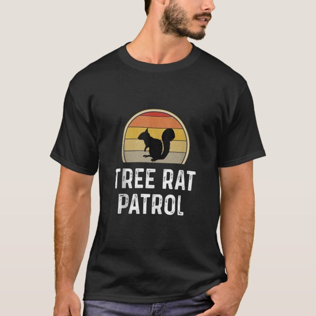 Camiseta Tree Rat Patrol Hunter Oferece Huntin Engraçado (Frente)