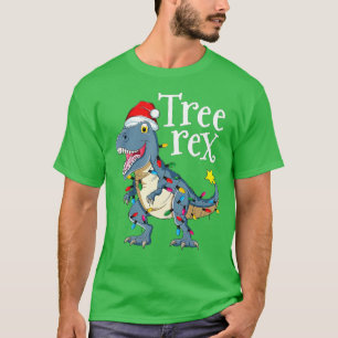 Camiseta Tree Rex Christmas Pajamas Boys Kids TRex Dinossau