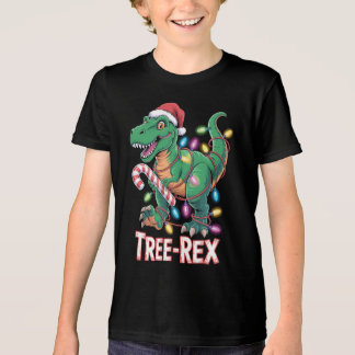 Camiseta Tree-Rex Dinosaurier - T-Rex mit Lichterkette