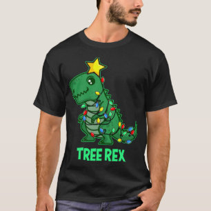 Camiseta Tree Rex Funny Cute Retro Christmas Dino