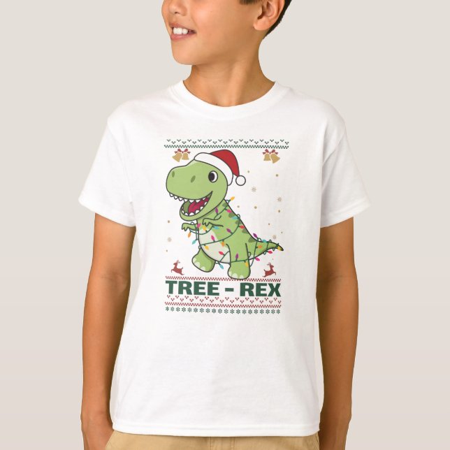 Camiseta Tree-Rex Funny Dinosaur Pun T-Rex (Frente)