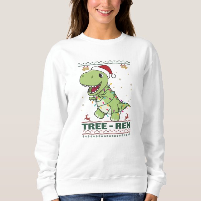 Camiseta Tree-Rex Funny Dinosaur Pun T-Rex (Frente)