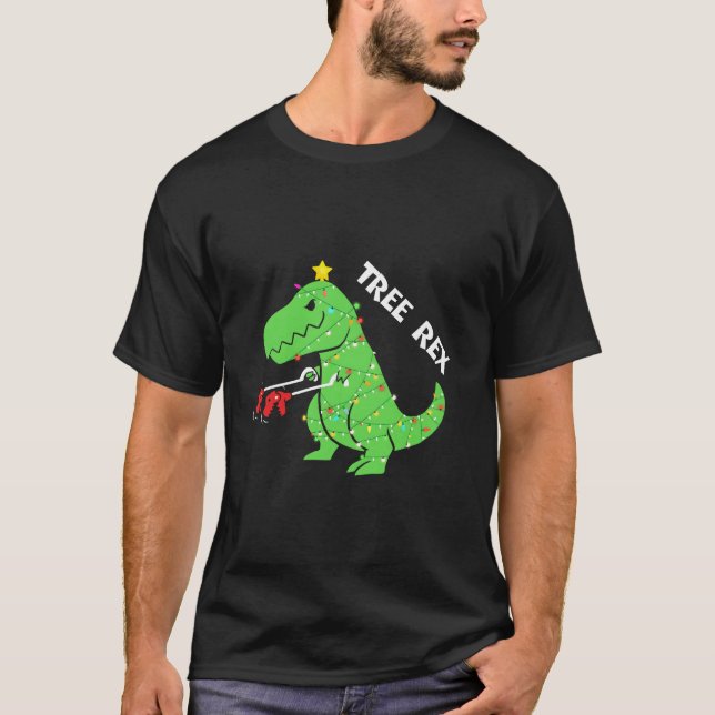 Camiseta Tree Rex Sweater Engraçado Dinossaur Trex Dons Par (Frente)