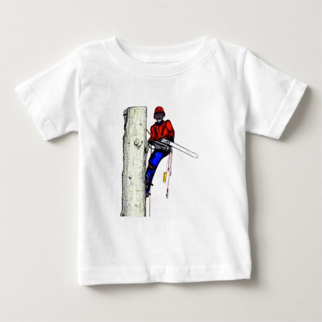 Camiseta Tree Surgeon Arborist at work present Chainsaw Bab (Frente)