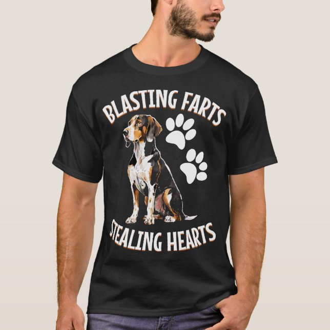 Camiseta Treeing Walker Coonhound Lover Dog Owner Blasting (Frente)