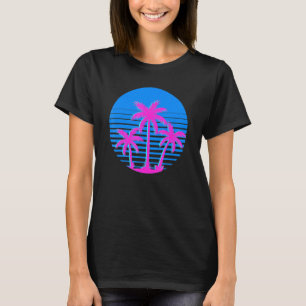 Camiseta Trees de Palma de Coco de Verão Tropical de Arte d