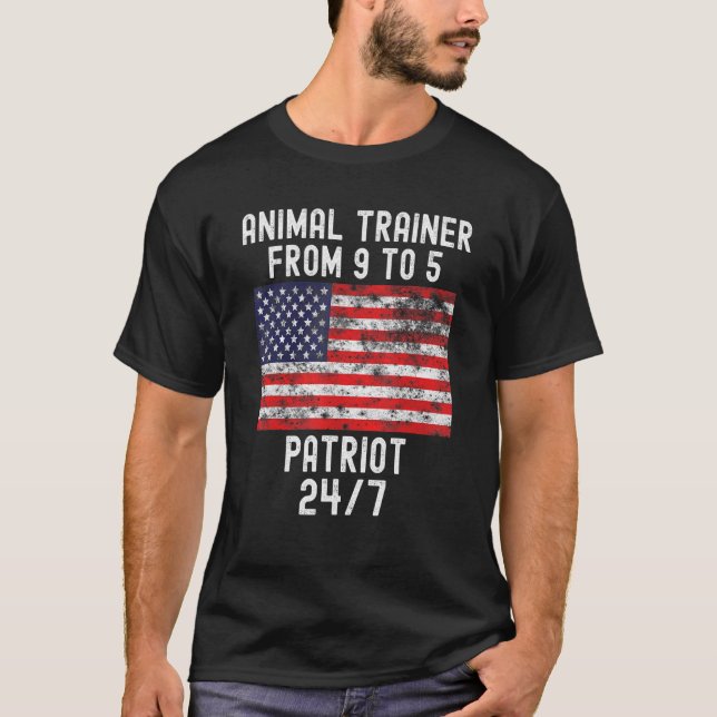 Camiseta Treinador Animal Patrio Patriótico 4 De Julho Dos  (Frente)