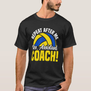 Camiseta Treinador Assistente de Equipe de Jogador de Volei
