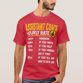 Camiseta Treinador Assistente de Tarifa Horária Engraçado T