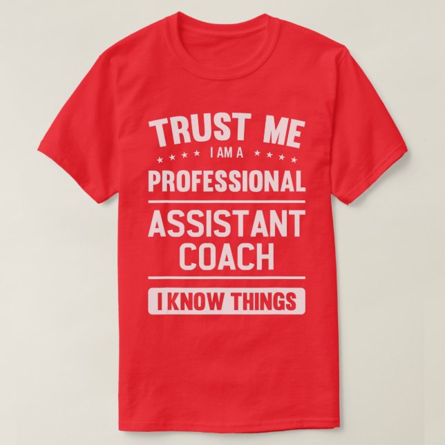 Camiseta Treinador Assistente Oferta de Ofertas Profissiona (Frente do Design)