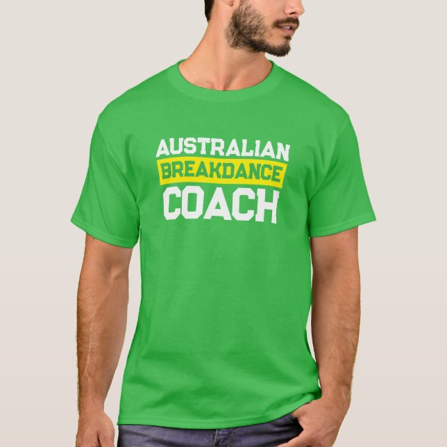 Camiseta Treinador australiano de dança de roupas Team T-Sh (Frente)