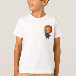 Camiseta Treinador Chibi Leão Atleta Crianças