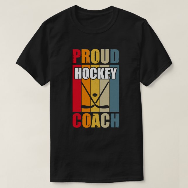 Camiseta Treinador Colorido de Hockey (Frente do Design)