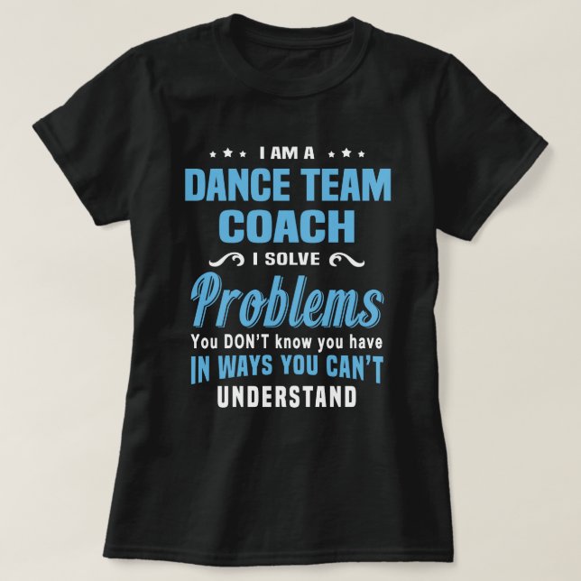 Camiseta Treinador da equipe de dança (Frente do Design)
