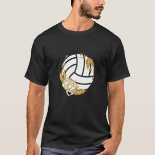 Camiseta Treinador da Equipe de Flores de Esportes de Volei
