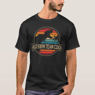 Camiseta Treinador da Equipe de Natação Dinossauro