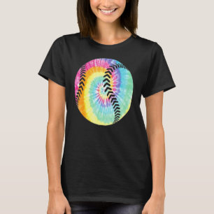 Camiseta Treinador da Equipe do Jogador de Baseball Tie Dye