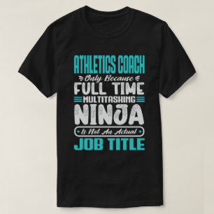 Camiseta Treinador de Atletismo Multitarefa Divertido Habil