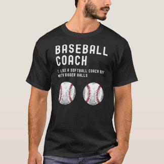 Camiseta Treinador de basebol como um Softball com bolas ma
