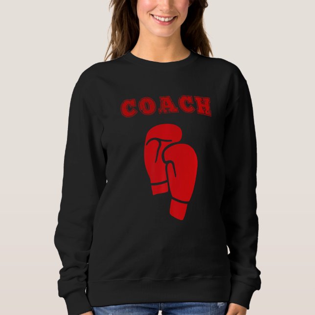 Camiseta Treinador de Boxe Boxeador Luvas de Boxe Vermelhas (Frente)